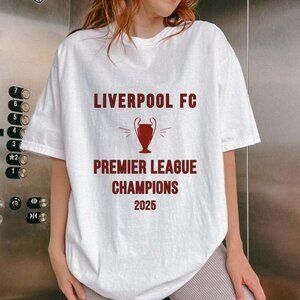 Liverpool FC Premier League Champions 2025 Shirt, Vintage Style Liverpool Shirt